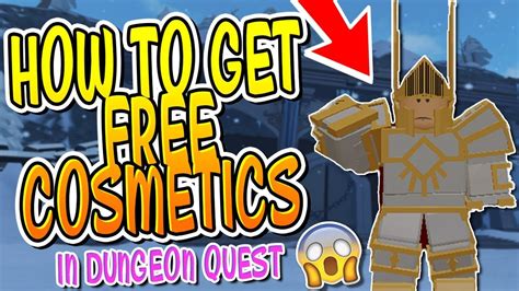 How To Get Free Cosmetics In Dungeon Quest Roblox Youtube