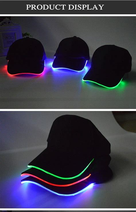 Designer LED Hat Party Luminous Sports Baseball Caps For Men Woman ...