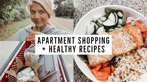 Vlog Shopping For My New Apartment Healthy Recipes Youtube