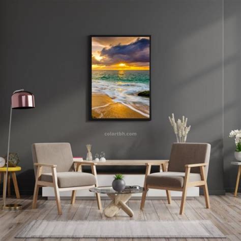 Quadro Personalizado Sunset Cm L X Cm A Moldura Preta Imagens