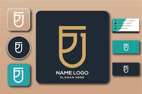 Bj Monogramm Logo Premium Vektor