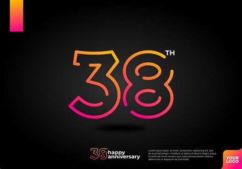 Premium Vector | Number 38 logo icon design 38th birthday logo number anniversary 38