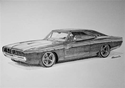 Dodge Charger Drawing at PaintingValley.com | Explore collection of ...