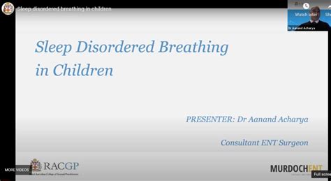 sleep disordered breathing  children  july  presented  dr