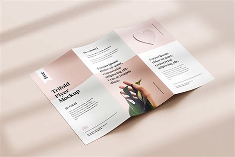 Free tri-fold leaflet mockup - Mockups Design