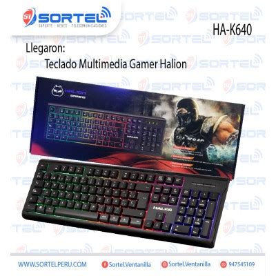 TECLADO GAMER Led HALION RAINBOW HA K640