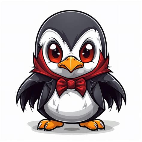 Premium AI Image | Cute Mascot Vampire Penguin