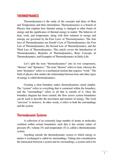 SOLUTION: Thermodynamics a detailed explanation of thermodynamics with ...