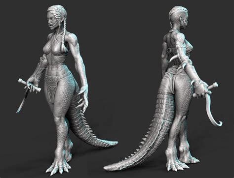 Artstation Crocodile Women