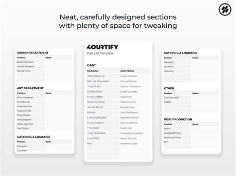 Contact cast & Crew List Template for Filmmakers Google Sheets - Etsy