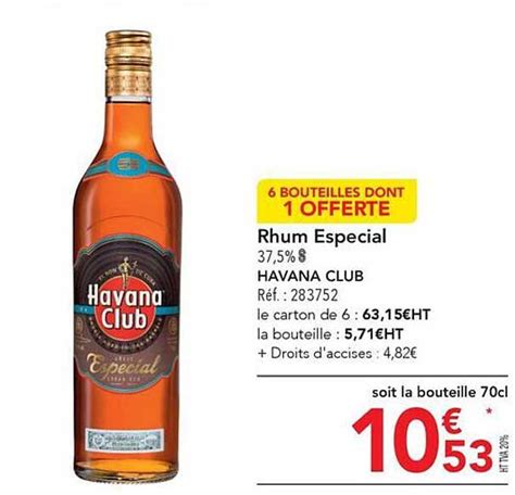 Promo Rhum Especial Havana Club Chez Metro Icataloguefr