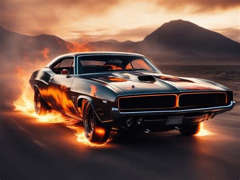 1600x1200 Dodge Charger On Fire Wallpaper 1600x1200 Resolution Hd 4k Wallpapers Images