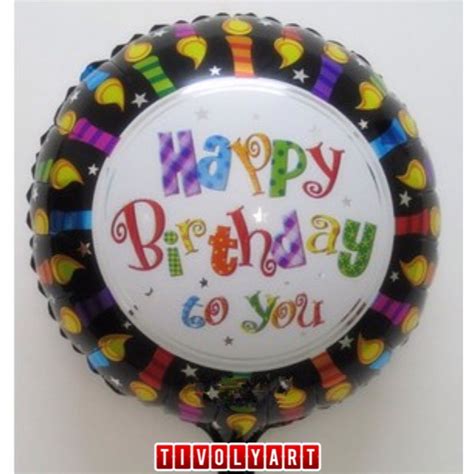 Jual Balon Foil Happy Birthday Hitam Lilin Balon Hbd Balon Foil Hbd