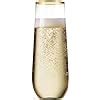 Amazon Munfix Pack Stemless Plastic Champagne Flutes