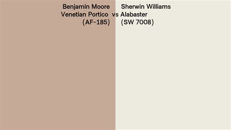 Benjamin Moore Venetian Portico AF 185 Vs Sherwin Williams Alabaster