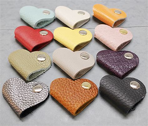 Custom Heart Cord Keeper Personalized Cable Holder Leather Cord