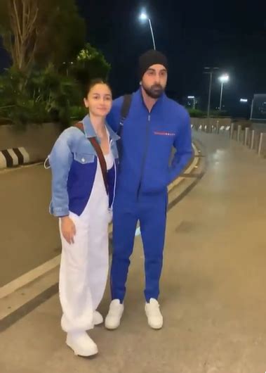 Ranbir Kapoor Looks Glum As He Poses With Wife Alia Bhatt At Airport