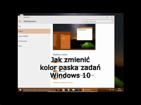 Jak Zmieni Kolor Paska Zada Windows Youtube