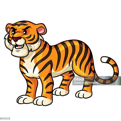 Kartun Harimau Lucu Ilustrasi Stok - Unduh Gambar Sekarang - Harimau ...