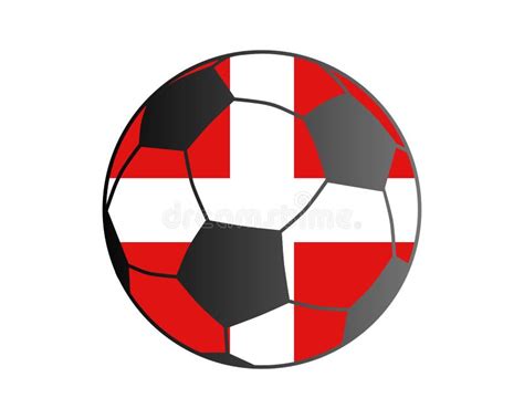 Flag Of Denmark And Soccer Ball Stock Illustration Illustration Of