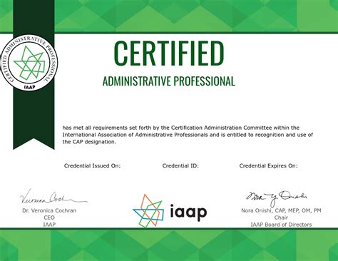 Certified Administrative Professional Cap • International Association