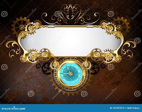 Banner With Clock Stock Vector Illustration Of Equipment 101597873