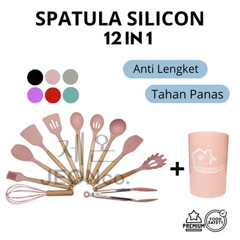 Jual Spatula Silikon Pcs Kitchen Set Spatula Masker Alat Dapur Tahan