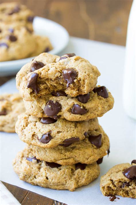 Soft And Chewy Almond Butter Chocolate Chip Cookies Kristines Kitchen