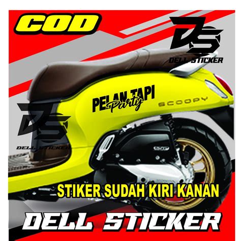 Jual Stiker Striping Scoopy Pelan Tapi Party Sticker Scoopy Striping