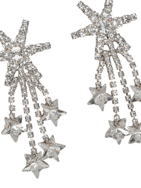 Jennifer Behr Rhiannon Crystal Embellished Earrings White FARFETCH