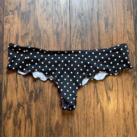 Victorias Secret Black White Polka Dot Bikini Gem