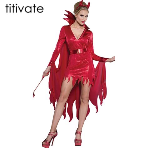 Titivate Red Gothic Sexy Costume Halloween Sexy Witch Vampire Evil