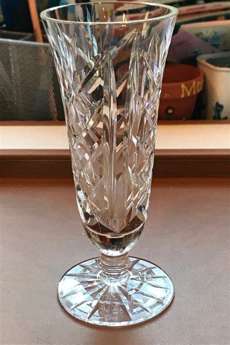 Waterford Lismore Footed Vase Crystal Waterford 7 Tall Etsy