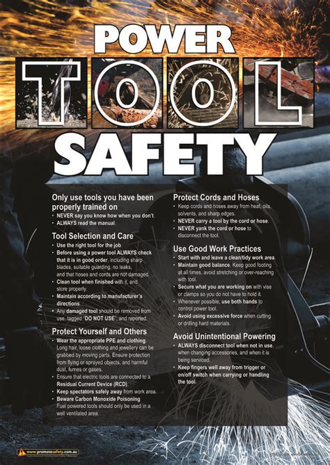 Power tool safety tips | Power tool safety, Safety posters, Health and ...