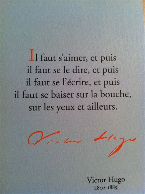 Il Faut S Aimer Victor Hugo Quote