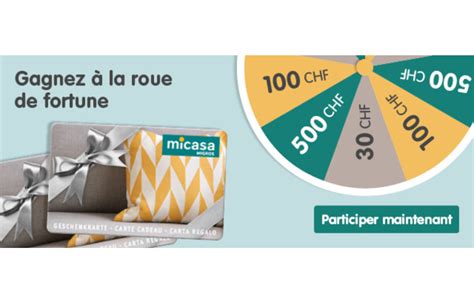 Concours Gagnez Une Carte Cadeau Micasa Dune Valeur De Chf