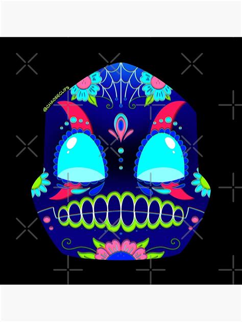 "Neon Sugar Skull" Poster by ChaosEclips | Redbubble