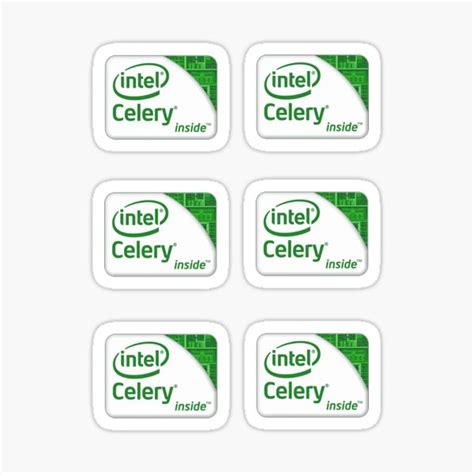 "Intel Celery" Sticker for Sale by callumpy | Redbubble