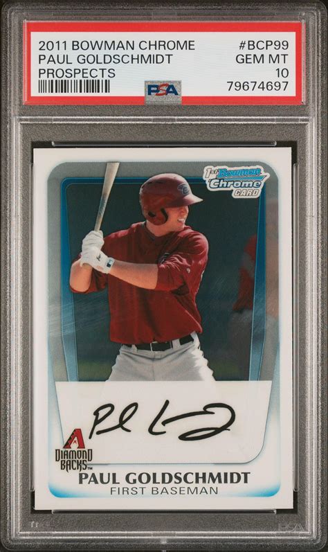 Bowman Chrome Prospects Bcp Paul Goldschmidt Psa