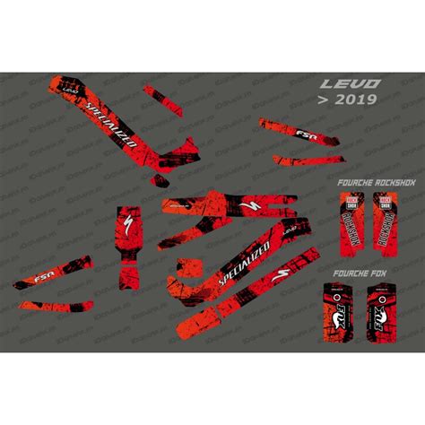 Kit déco Brush Edition Full Rouge Specialized Levo après 201