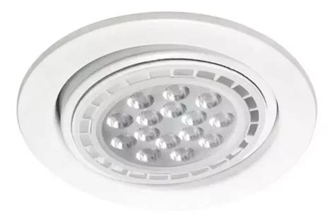 Spot Embutir Blanco Circular Con Lampara Ar111 15w