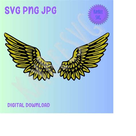 Angel Wings Svg Png  Clipart Digital Cut File Cricut Silh Inspire Uplift