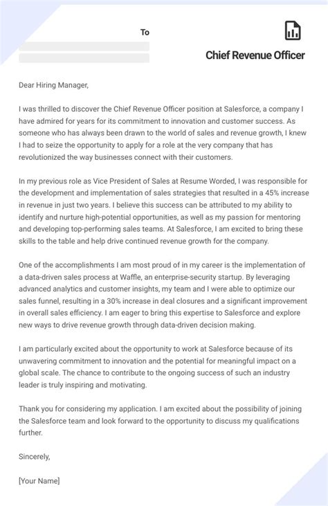 14 Chief Revenue Officer Cover Letter Examples Plus Recruiter Insights