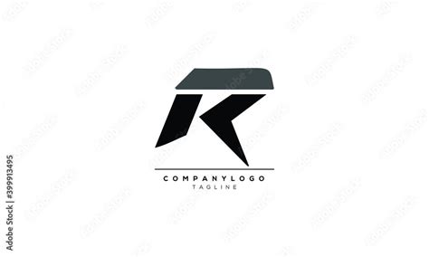 Rk Abstract Initial Monogram Letter Alphabet Logo Design Stock Vector