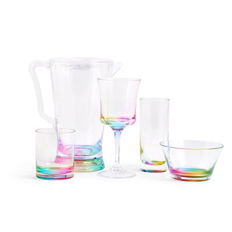 Rainbow Picnic Glassware Arco Style