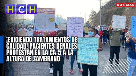 Exigiendo Tratamientos De Calidad Pacientes Renales Protestan En La