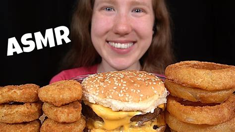 Asmr Double Cheeseburger Mukbang With Saltedcaramel Asmr Eating