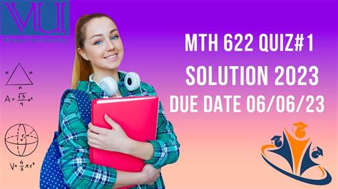 MTH 622 QUIZ 1 SOLUTION 2023 YouTube