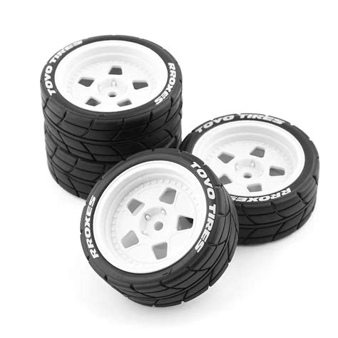 Onroad Rc Car Wheels Tires Set For Hpi Rs Tamiya Tt E Tt