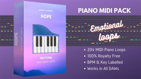 Piano Midi Pack Emotional Midi Loops Royalty Free Piano Loop Kit